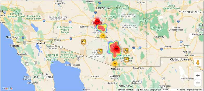 Alaskan Air Conditioning Reviews Heatmap